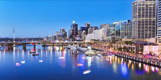 Phố đi bộ ven sông Darling Harbour tại Sydney (Ảnh: Nguồn Internet)