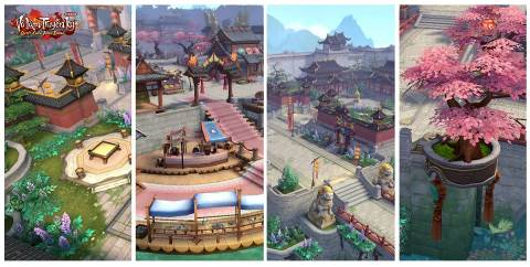 Những hình ảnh đầu tiên của thành Lâm An với đồ họa 3D sắc nét từng chi tiết.