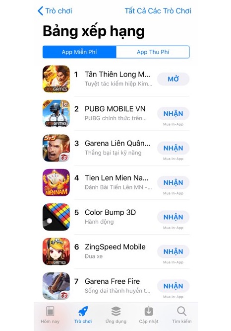 Tân Thiên Long Mobile đứng đầu bảng xếp hạng Top game miễn phí - Ảnh 5.