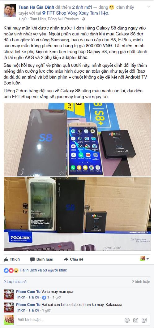 Ng&agrave;y mở b&aacute;n S8/S8+: &ldquo;D&ugrave; đ&atilde; đặt mua ở nhiều nơi nhưng cuối c&ugrave;ng t&ocirc;i vẫn đến mua tại FPT Shop!&rdquo; - Ảnh 4.