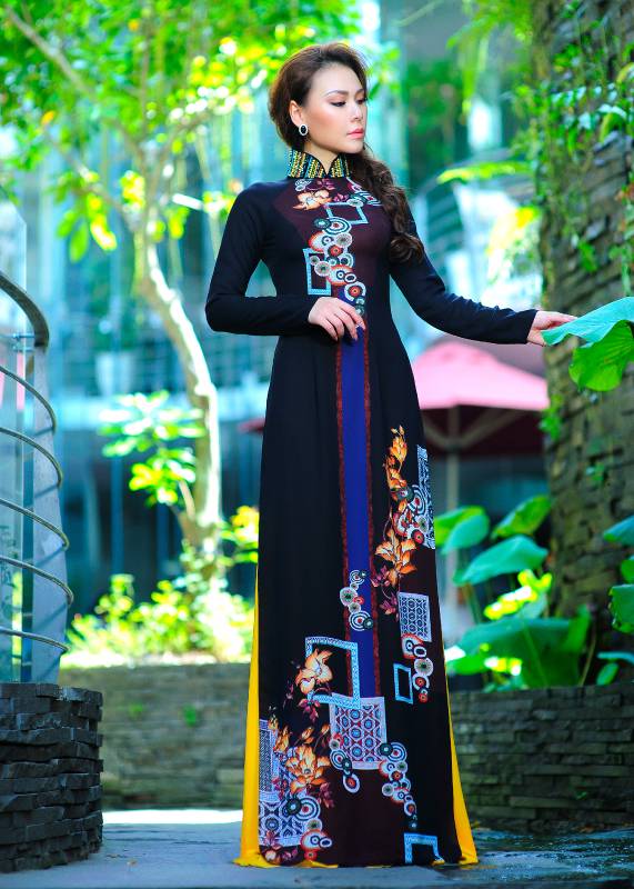 Thái Tuấn làm mới chiếc áo dài với nghệ thuật cẩn khảm - Ảnh 2.