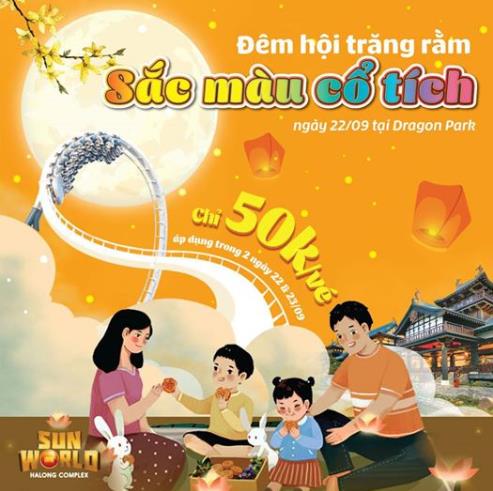 Người lớn, trẻ con mê tít không gian trung thu đẹp như cổ tích tại Sun World Halong Complex - Ảnh 1.