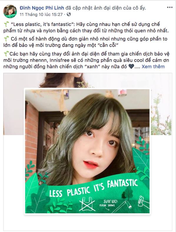 Facebook tràn ngập sắc xanh với thông điệp “Less Plastic It’s Fantastic” đầy ý nghĩa - Ảnh 9.