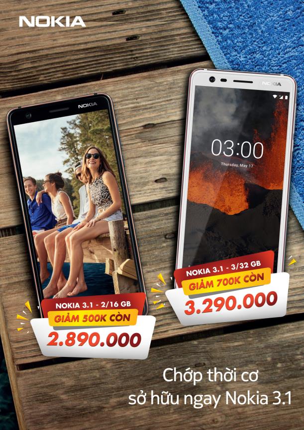 Chớp thời cơ sở hữu smartphone Nokia 3.1 với mức giá chấn động - Ảnh 1.