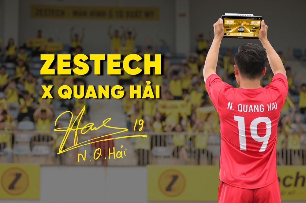 Quang Hải trở thành gương mặt đồng hành thương hiệu màn hình ô tô Zestech - Ảnh 3.