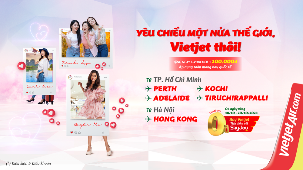 Mừng ngày phụ nữ Việt Nam 2010, nhận ngàn ưu đãi bất ngờ từ Vietjet - Ảnh 1.