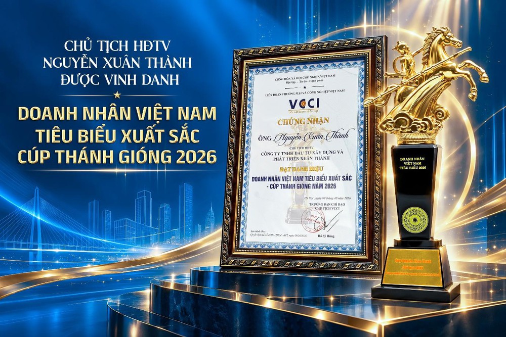 ‏Ông Nguyễn Xuân Thành được vinh danh “Doanh nhân Việt Nam tiêu biểu xuất sắc – Cúp Thánh Gióng năm 2026”‏- Ảnh 2.