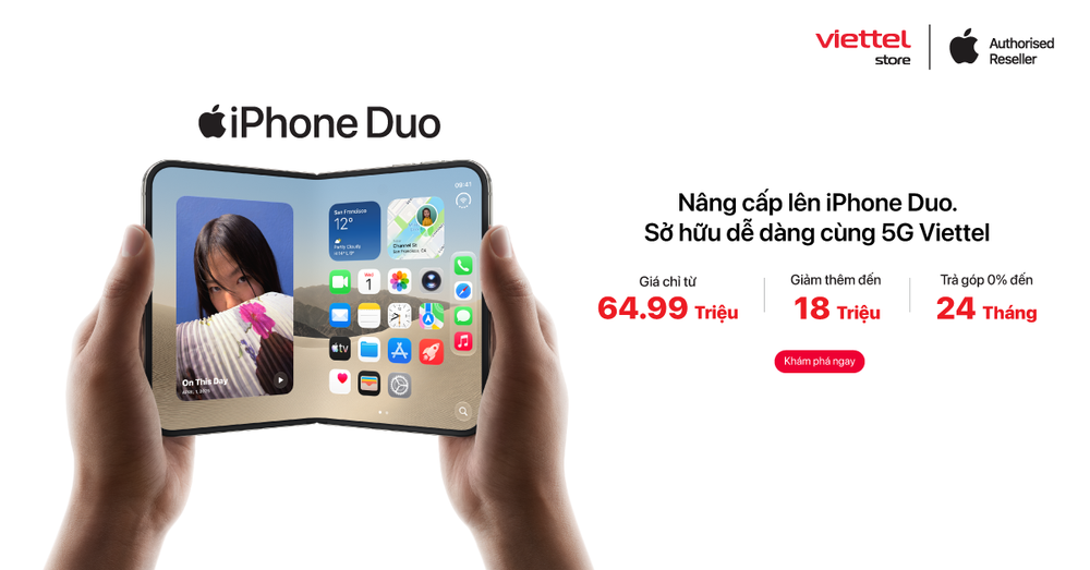 Viettel Store chính thức mở bán iPhone Duo - Ảnh 1.