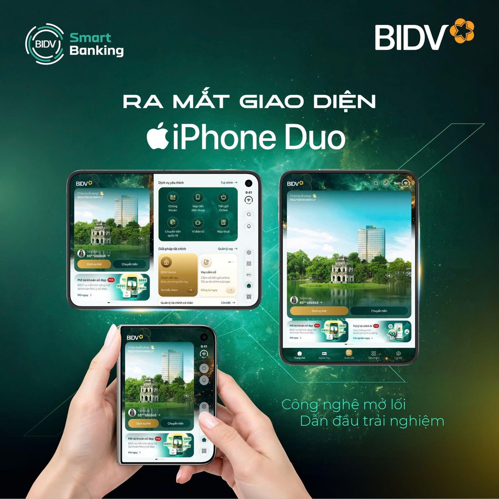 BIDV SmartBanking tiên phong thiết kế giao diện riêng cho iPhone Duo- Ảnh 1.