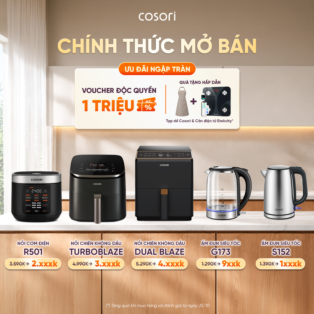 &rlm;COSORI mang c&ocirc;ng nghệ của nồi chi&ecirc;n kh&ocirc;ng dầu b&aacute;n chạy h&agrave;ng đầu tại Mỹ đến Việt &rlm;&rlm;Nam&rlm;- Ảnh 5.