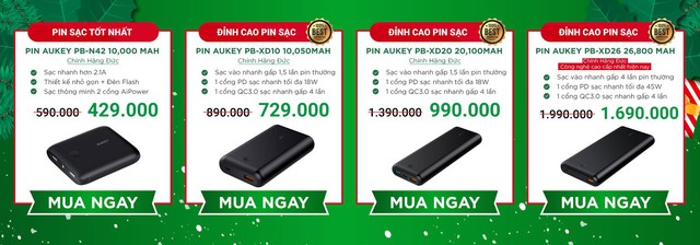 Vui giáng Sinh - Thương hiệu công nghệ Aukey #1 của Đức sale khủng những sản phẩm đầu TOP - Ảnh 2.