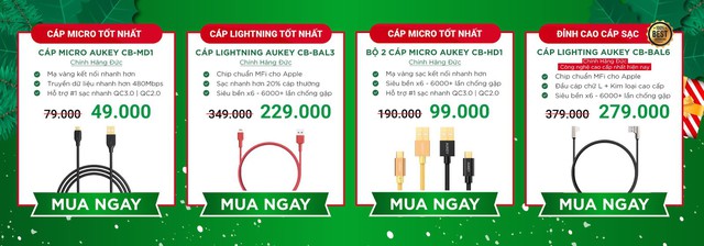 Vui giáng Sinh - Thương hiệu công nghệ Aukey #1 của Đức sale khủng những sản phẩm đầu TOP - Ảnh 3.