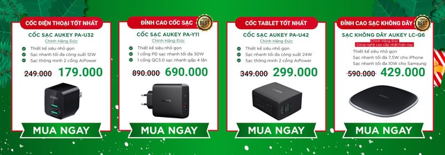 Vui giáng Sinh - Thương hiệu công nghệ Aukey #1 của Đức sale khủng những sản phẩm đầu TOP - Ảnh 4.