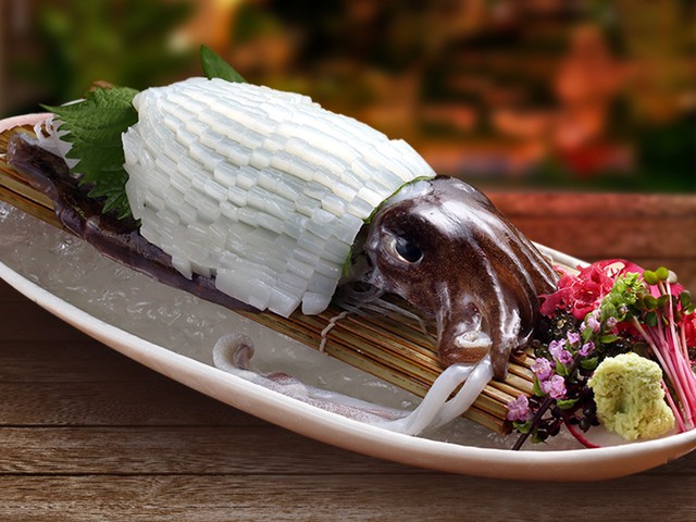Sửng sốt với mực sống chế biến theo phong cách Nhật Bản tại Sushi Hokkaido Sachi - Ảnh 1.