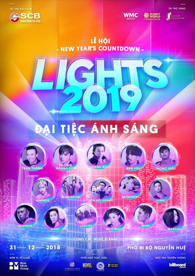 Đón năm mới cực “chất” với Thanh Bùi, Soobin Hoàng Sơn, Đen cùng dàn nghệ sĩ hot tại Countdown Lights 2019 - Ảnh 1.