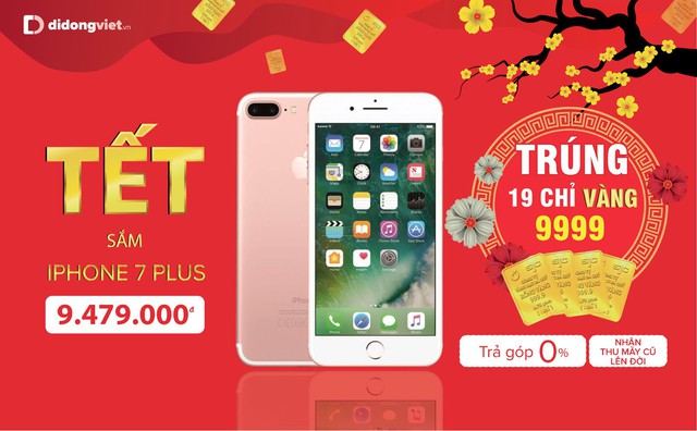 Mua iPhone 7 Plus, 8 Plus, X và Xs Max trúng 19 chỉ vàng 9999 tại Di Động Việt - Ảnh 2.