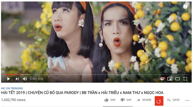 Sức mạnh của B&iacute;ch Phương v&agrave; BB Trần kết hợp, &ldquo;Chuyện cũ bỏ qua một lần nữa lọt Top Thịnh h&agrave;nh Youtube - Ảnh 1.