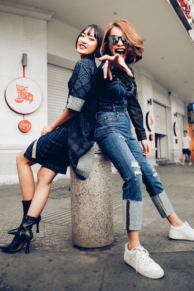 MiD Nguyễn, Thu Anh, Linh Chi hẹn h&ograve; c&ugrave;ng hot boy Brian Trần trong trang phục jean V-SixtyFour - Ảnh 4.