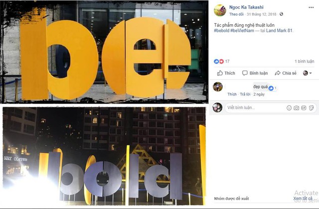 Cận cảnh khối chữ Anamorphic “be bold” đang khiến giới trẻ Việt “điên đảo” - Ảnh 4.