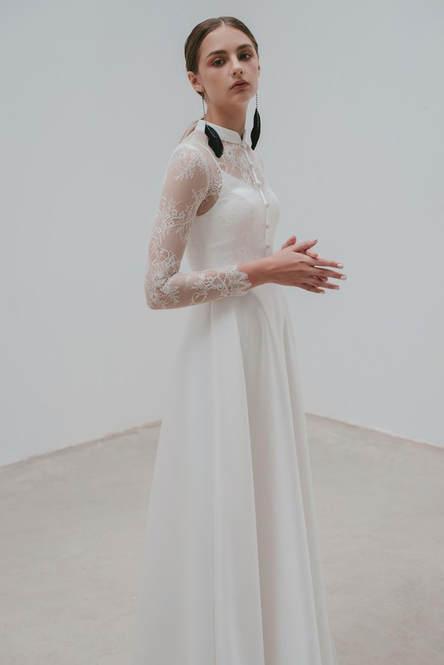 Xu hướng v&aacute;y cưới 2019: Phong c&aacute;ch Minimalism &ndash; Giản đơn nhưng sang trọng v&agrave; đầy tinh tế! - Ảnh 4.