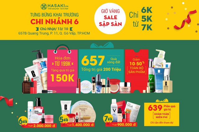 Hơn 500 nhãn hàng tài trợ 657 phần quà miễn phí trị giá 200 triệu mừng khai trương chi nhánh 6 của Hasaki - Ảnh 5.