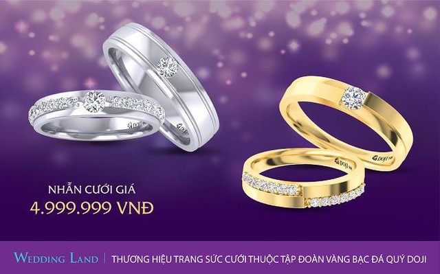 Tuần lễ Trang sức DOJI 2019: Đừng bỏ lỡ 100 cặp nhẫn cưới giá 4.999.999 đồng - Ảnh 2.