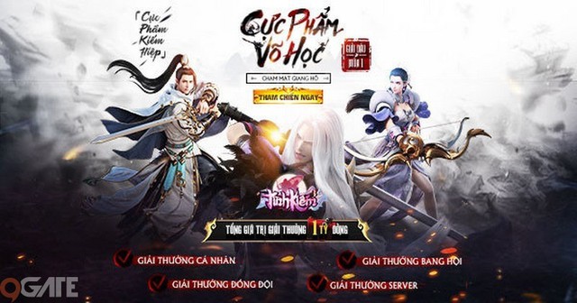 Tình Kiếm 3D gây tiếng vang lớn với thị trường game mobile Việt nhờ siêu giải đấu “Cực Phẩm Võ Học” - Ảnh 1.