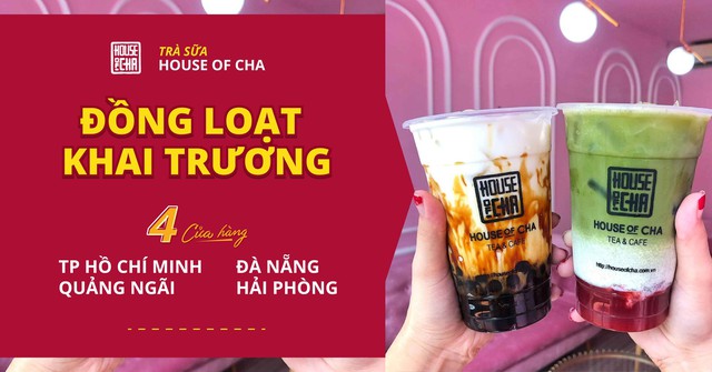 Chuỗi trà sữa House of Cha đồng loạt khai trương 4 cửa hàng tại TP. Hồ Chí Minh và các tỉnh trên toàn quốc - Ảnh 1.