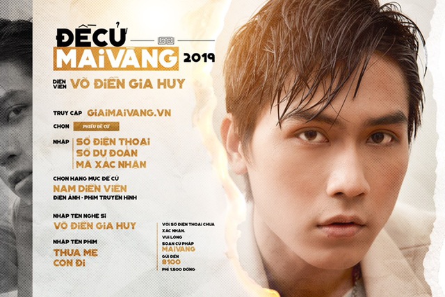 Võ Điền Gia Huy được đề cử ở hạng mục nam diễn viên phim điện ảnh, truyền hình tại giải Mai Vàng 2019 - Ảnh 1.