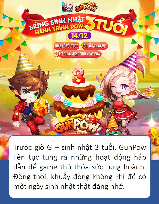 Bạn đã sẵn sàng “quẩy bung nóc” với sinh nhật 3 tuổi của GunPow chưa? - Ảnh 1.