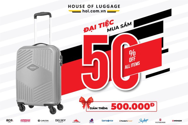 House Of Luggage tung 50.000 vali hàng hiệu chỉ từ 699.000 đồng - Ảnh 1.