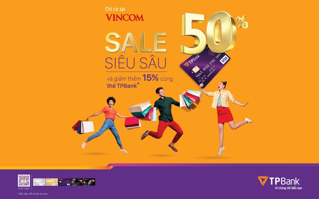 Ưu đãi khủng  50%++ cho chủ thẻ tín dụng TPBank khi mua sắm tại Vincom - Ảnh 1.