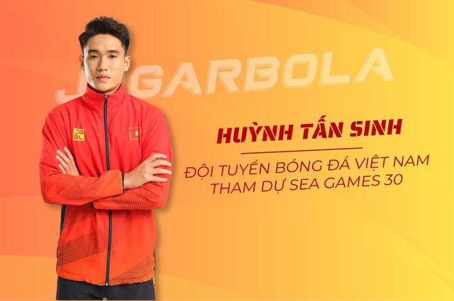 Trung vệ Huỳnh Tấn Sinh cực ngầu trong trang phục Sea Games 30 - Ảnh 1.