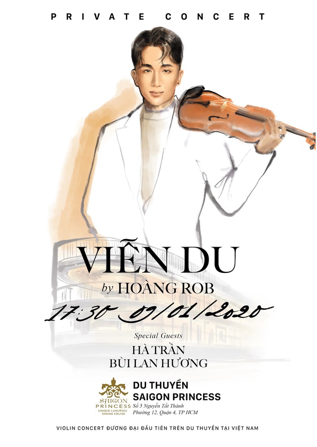 Nối tiếp chuỗi Private Concert thường niên, Hoàng Rob trở thành nghệ sĩ Việt Nam đầu tiên làm Violin Concert đương đại trên du thuyền - Ảnh 5.