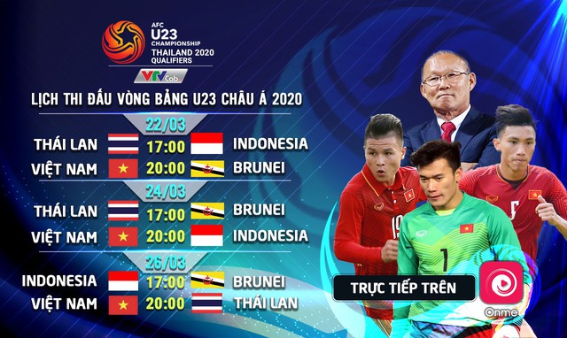 Các trận đấu U23 Việt Nam tại Vòng loại U23 sẽ được trực triếp trên Onme không giới hạn dung lượng data - Ảnh 1.