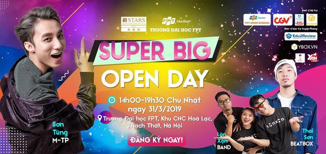 Sơn Tùng M-TP bất ngờ góp mặt tại Super Big Open Day ĐH FPT, hứa hẹn quy tụ 10.000 học sinh, sinh viên tham gia - Ảnh 1.