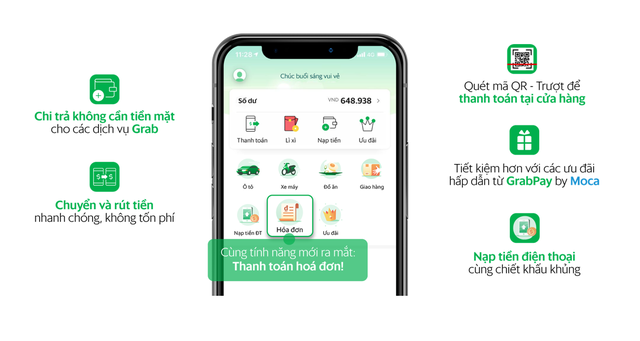 Ví điện tử GrabPay by Moca triển khai tính năng thanh toán hóa đơn - Ảnh 1.