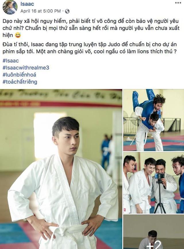 Isaac cật lực tập võ Judo cho vai diễn mới bên cạnh “người bạn” Realme 3 - Ảnh 2.
