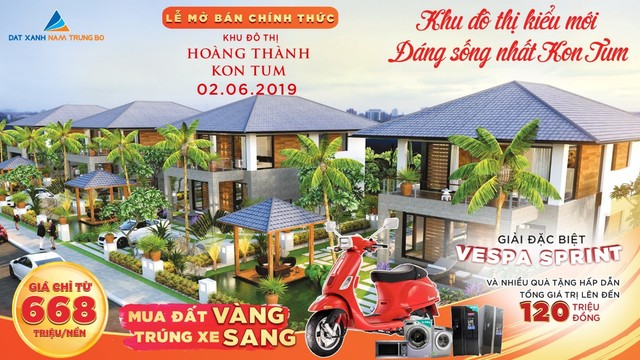 Mở bán chính thức KĐT Hoàng Thành Kon Tum: Tưng bừng quà tặng - Ảnh 1.