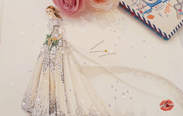 Lộ diện mẫu váy cưới mới nhất đính hàng trăm viên pha lê, đá Swarovski của NTK thương hiệu Love Wedding - Ảnh 1.