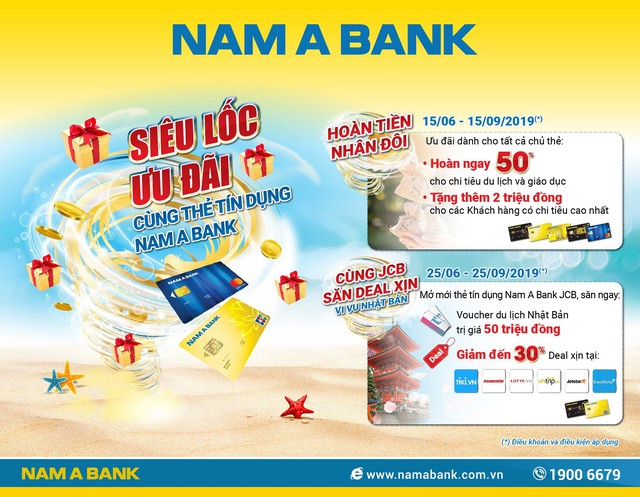 Cùng đón siêu lốc ưu đãi từ thẻ tín dụng Nam A Bank - Ảnh 1.