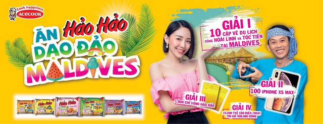 hảo hảo - Hảo Hảo trao những cặp vé du lịch quốc đảo Maldives đầu tiên cho khách hàng may mắn - photo hảo hảo - photo 1 15656810919341220752300 - Hảo Hảo trao những cặp vé du lịch quốc đảo Maldives đầu tiên cho khách hàng may mắn