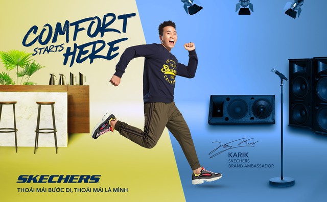 Bất ngờ kép từ Skechers: Karik trở thành đại sứ thương hiệu, chính thức khai trương Flagship Store tại Việt Nam - Ảnh 1.