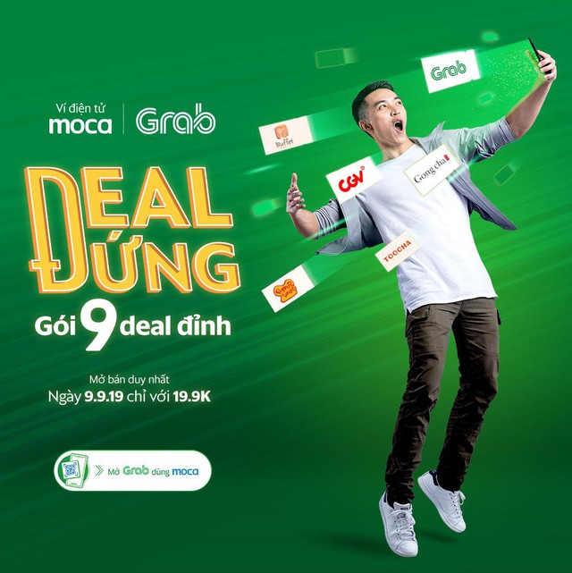 Ngày 9/9 mở app Grab “giựt” gói ưu đãi 9 deal đỉnh, mua vé CGV chỉ 9k, Gong Cha thả ga chỉ 19k - Ảnh 1.