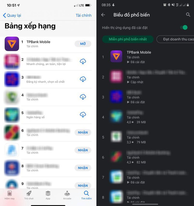 TPBank Mobile bất ngờ lọt top 1 ứng dụng tài chính ngân hàng được tải nhiều nhất tại Việt Nam - Ảnh 1.