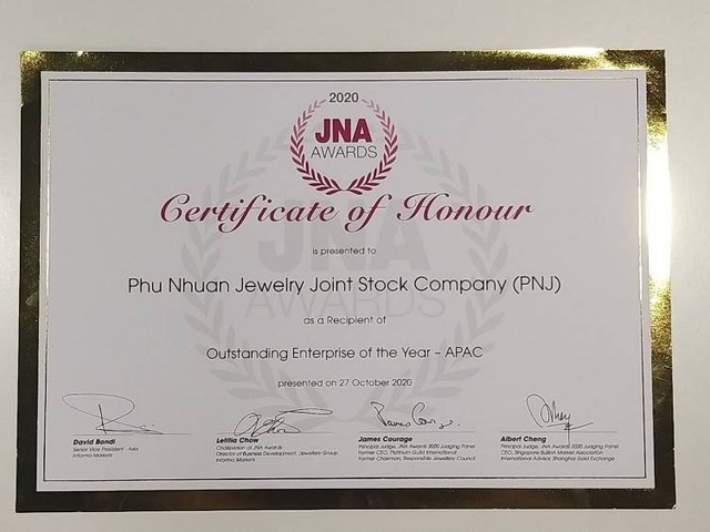 PNJ xuất sắc đăng quang ngôi vị doanh nghiệp số 1 châu Á tại JNA Awards 2020 - Ảnh 1.