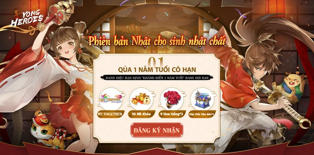 Yong Heroes tặng game thủ m&oacute;n qu&agrave; sinh nhật 1 tuổi si&ecirc;u khủng - Ảnh 1.