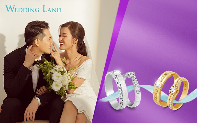 Mua nhẫn cưới kim cương tự nhiên Wedding Land giá chỉ từ 6 triệu đồng - Ảnh 1.