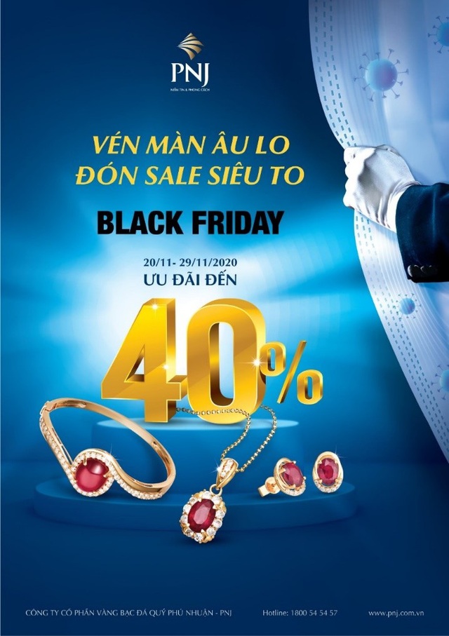 PNJ tung chương trình Vén màn âu lo, đón sale siêu to ưu đãi đến 40% dịp Black Friday - Ảnh 1.