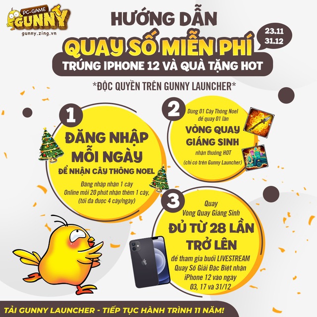 Sở hữu iPhone 12  tại Vòng Quay Giáng Sinh khi chơi Gunny PC trên Launcher - Ảnh 3.